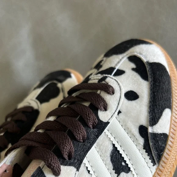 Adidas Black and White Cow Pattern Sneakers - Picture 7 of 7